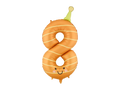 Orange Birthday Number 8 Foil Balloon, 34in