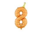 Orange Birthday Number 8 Foil Balloon, 34in