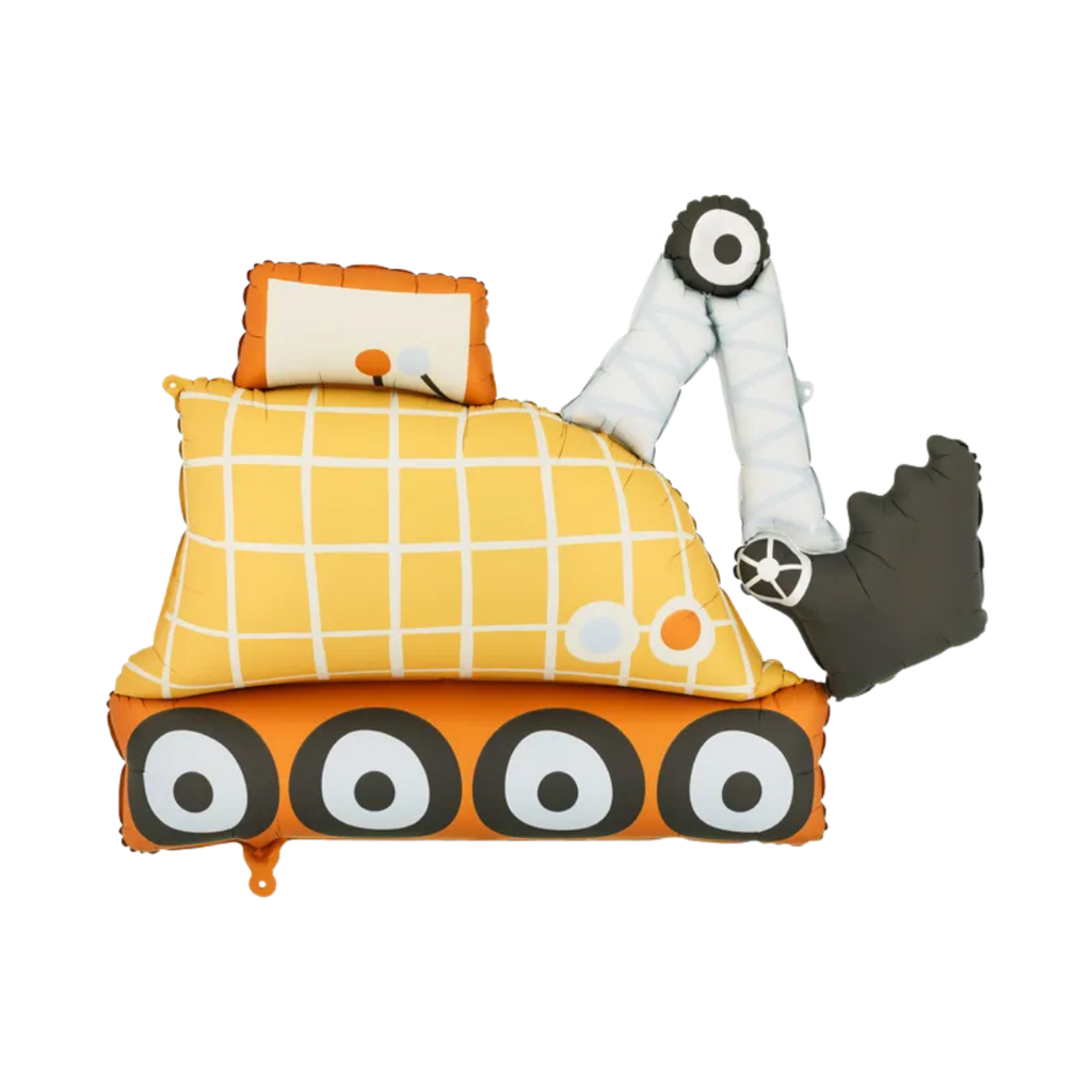 Giant Orange Excavator Foil Balloon, 36in