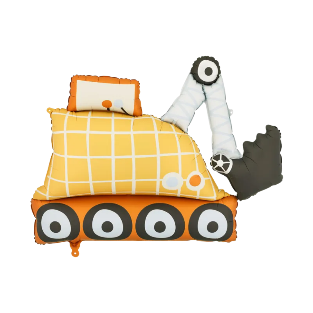 Giant Orange Excavator Foil Balloon, 36in