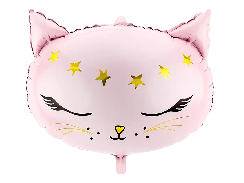 Pink and Gold Cat Foil Balloon, 20in