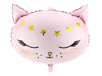 Pink and Gold Cat Foil Balloon, 20in