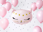 Pink and Gold Cat Foil Balloon, 20in