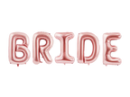 Giant Rose Gold "BRIDE" Letter Airfill Foil Balloon, 110 inches