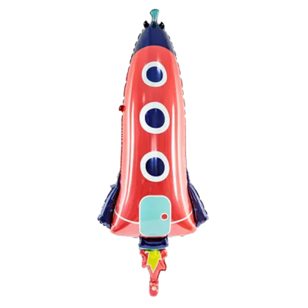 Giant Red Rocket Foil Balloon, 45in