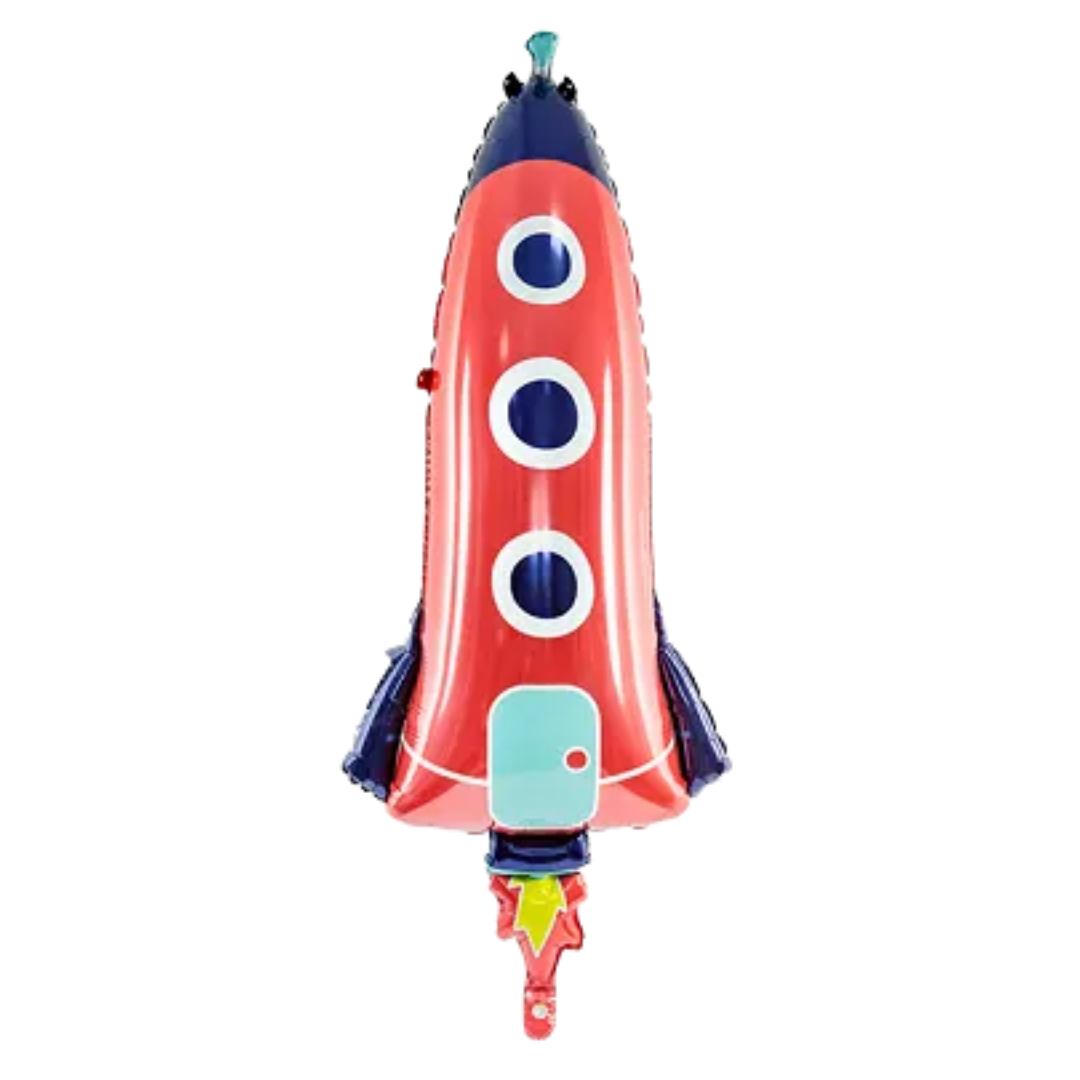 Giant Red Rocket Foil Balloon, 45in