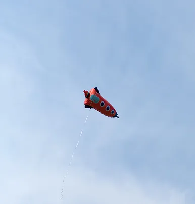 Giant Red Rocket Foil Balloon, 45in