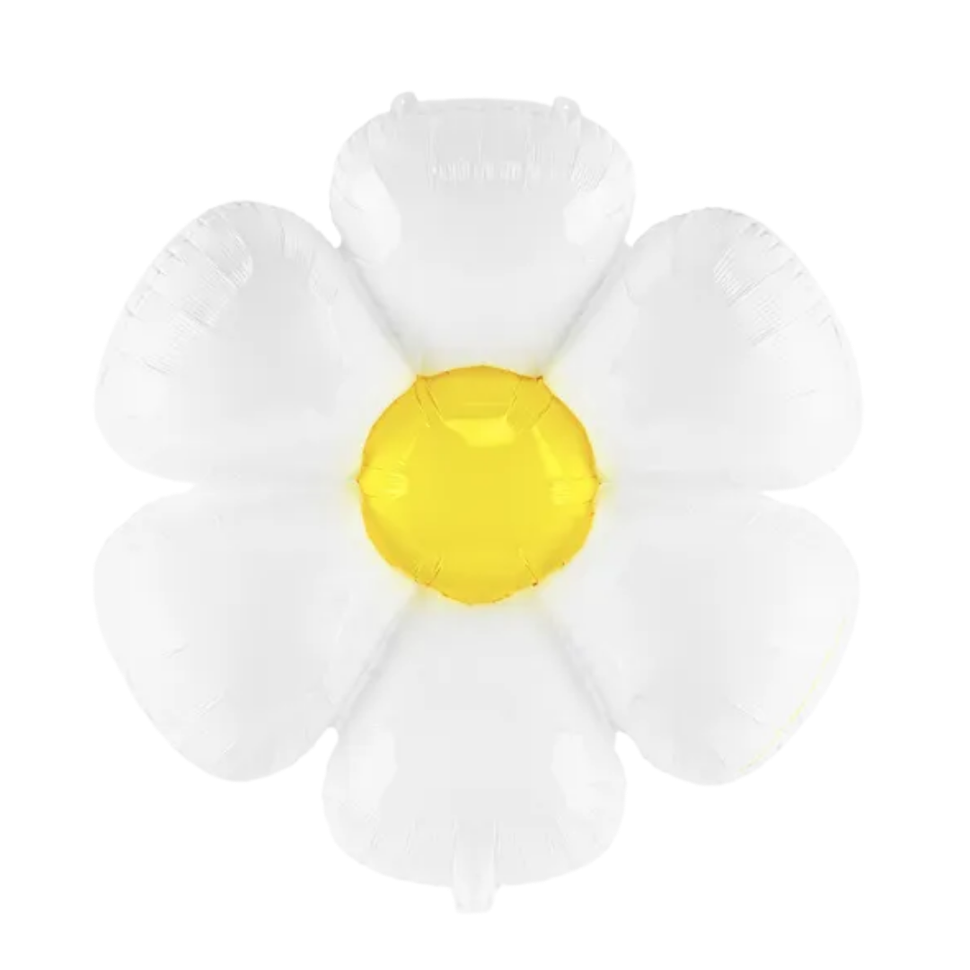 White Daisy Foil Balloon, 31in
