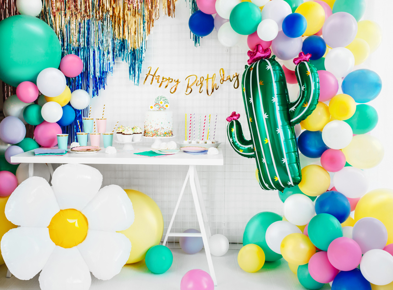 Giant White Daisy Foil Balloon, 40in