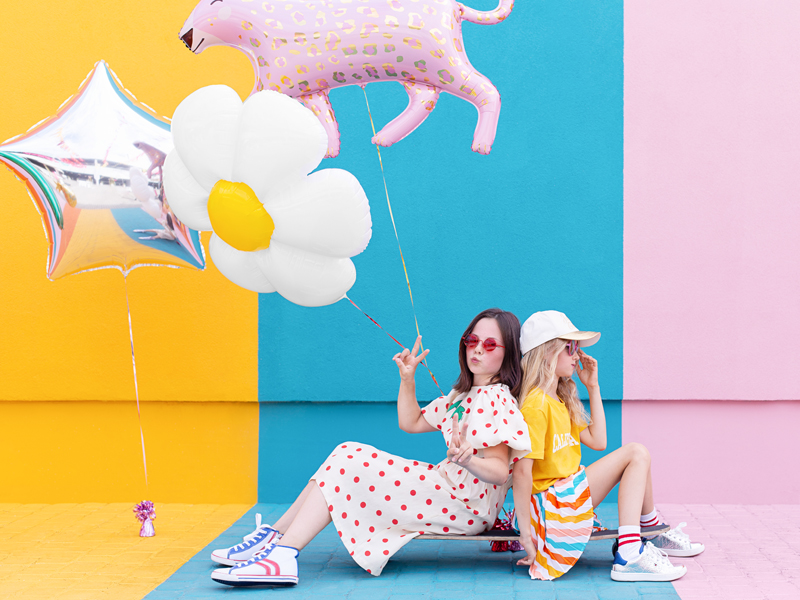 Giant White Daisy Foil Balloon, 40in