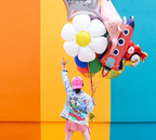 White Daisy Foil Balloon, 31in