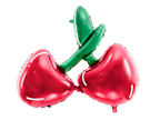 Red and Green Cherry Foil Balloon, 34in