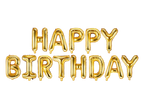Gold "Happy Birthday" Foil Balloon, 134 x 14in - Giant