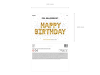 Gold "Happy Birthday" Foil Balloon, 134 x 14in - Giant