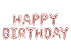 Rose Gold Happy Birthday Banner Foil Balloon, 133in