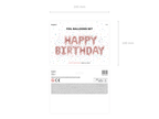 Rose Gold Happy Birthday Banner Foil Balloon, 133in