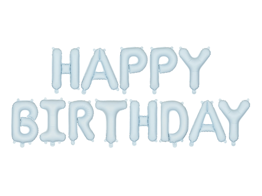Giant Blue Happy Birthday Banner Foil Balloon, 133in
