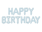 Giant Blue Happy Birthday Banner Foil Balloon, 133in