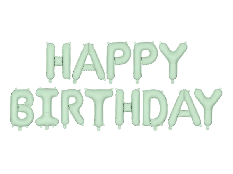 Giant Green Happy Birthday Banner Foil Balloon, 133in