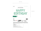 Giant Green Happy Birthday Banner Foil Balloon, 133in