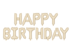 Giant Yellow Happy Birthday Banner Foil Balloon, 133in