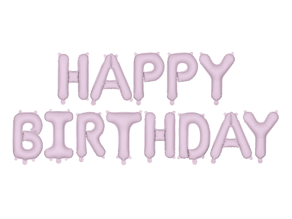 Giant Purple Happy Birthday Banner Foil Balloon, 133in