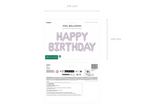 Giant Purple Happy Birthday Banner Foil Balloon, 133in