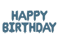 Giant Blue Happy Birthday Foil Balloon, 134in