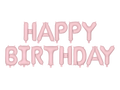 Giant Pink Happy Birthday Banner Foil Balloon, 133in