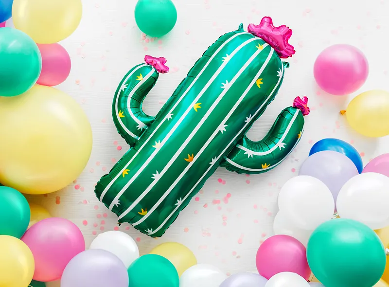 Green Cactus Foil Balloon, 32in