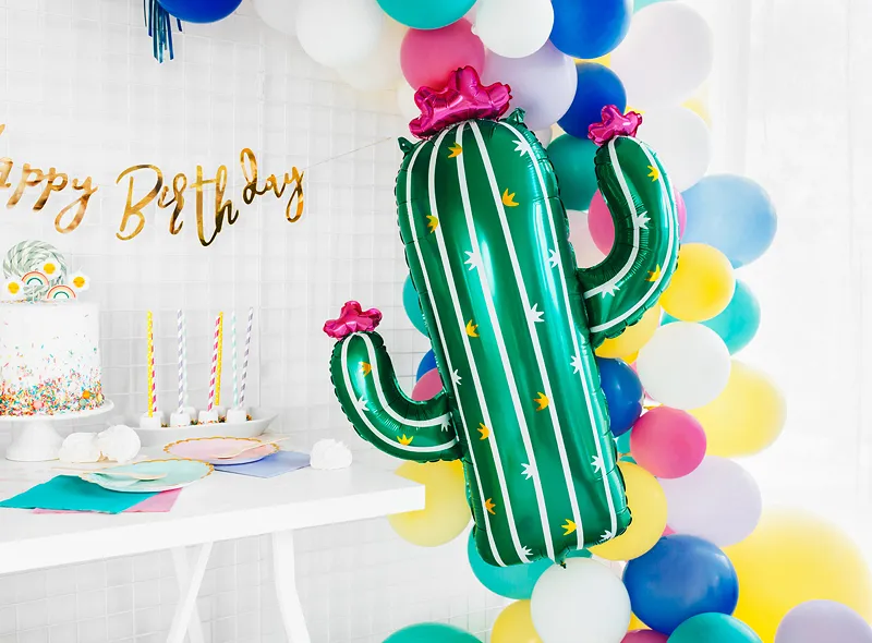 Green Cactus Foil Balloon, 32in