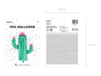 Green Cactus Foil Balloon, 32in