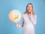 Multicolor Boy or Girl Gender Reveal Foil Balloon, 14in