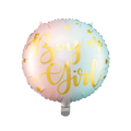 Multicolor Boy or Girl Gender Reveal Foil Balloon, 14in