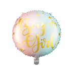 Multicolor Boy or Girl Gender Reveal Foil Balloon, 14in