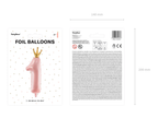 Giant Pink and Gold Crowned Number 1 Foil Balloon, 39in