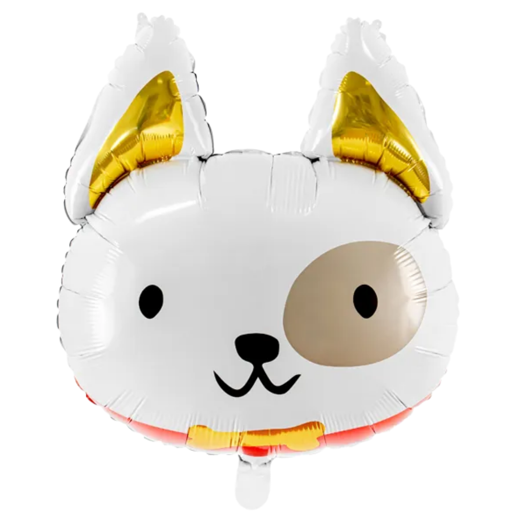 White Dog Foil Balloon, 17in