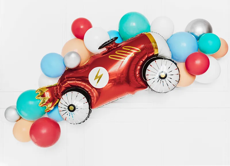 Giant Multicolor Race Car Foil Balloon, 43 in