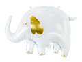 White and Gold Elephant Foil Balloon, 32in