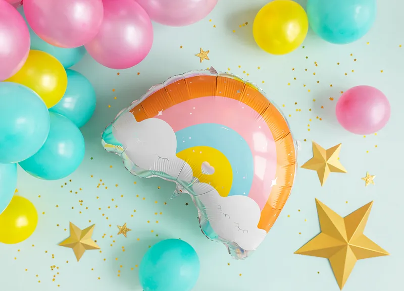 Rainbow Foil Balloon, 21in