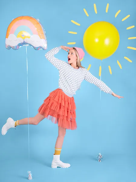 Rainbow Foil Balloon, 21in
