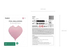 Pink Heart Foil Balloon, 14in