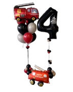 Fire Truck Birthday Balloons