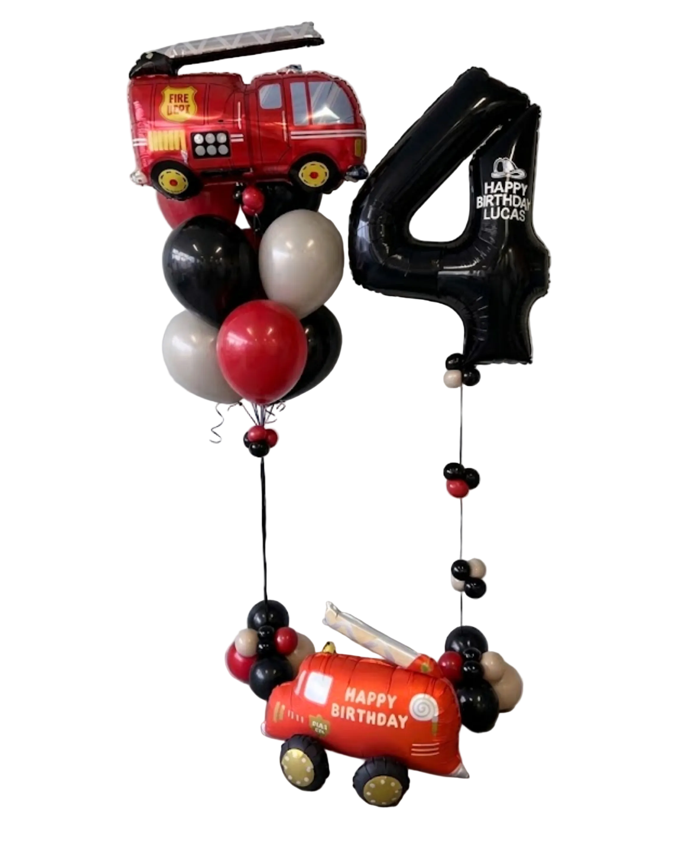 Fire Truck Birthday Balloons