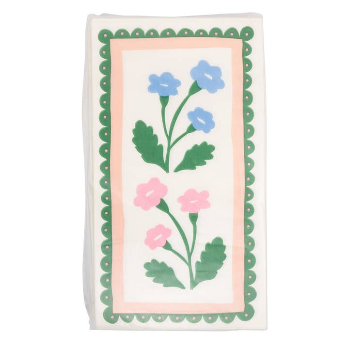 Floral Border Dinner Napkins