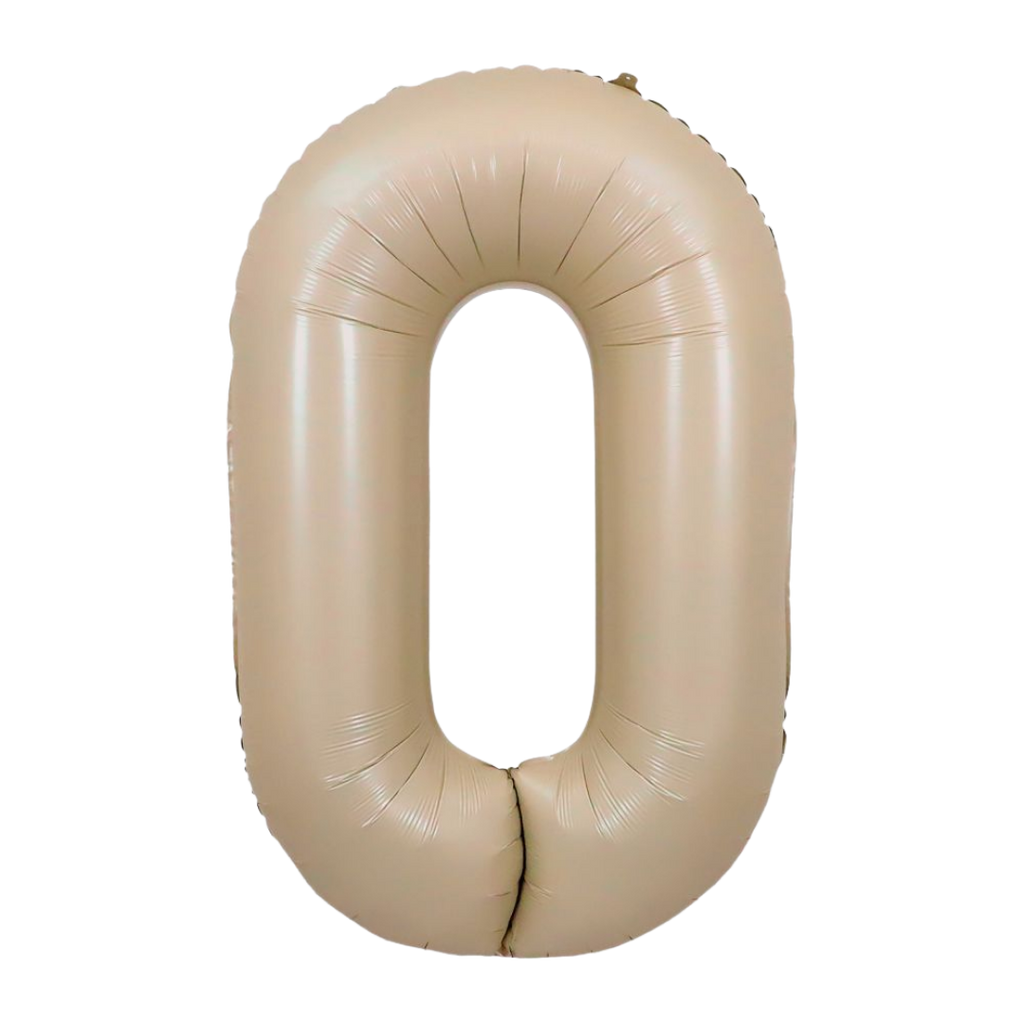 Caramel 0-9 Number Foil Balloon, 34in