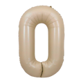 Caramel 0-9 Number Foil Balloon, 34in