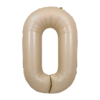 Caramel 0-9 Number Foil Balloon, 34in