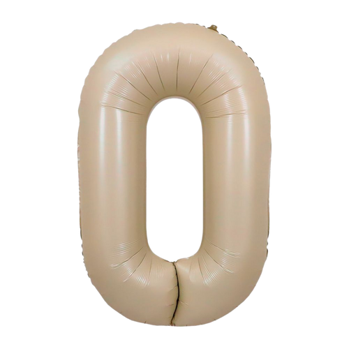 Caramel 0-9 Number Foil Balloon, 34in