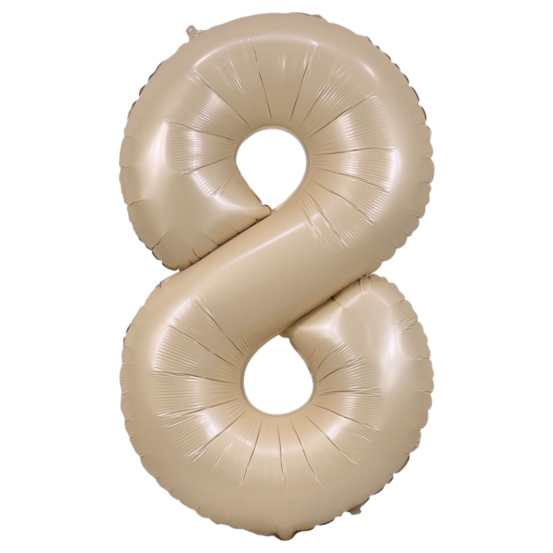 Caramel 0-9 Number Foil Balloon, 34in